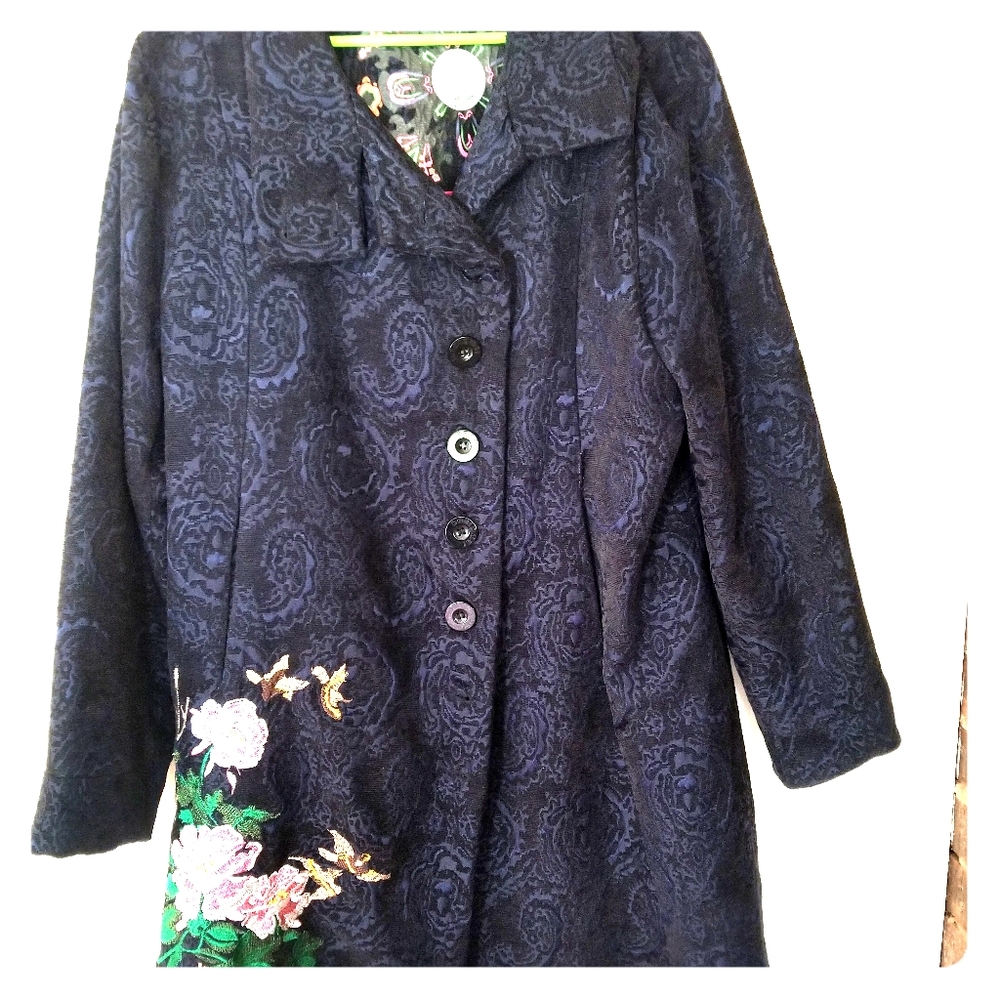 Desigual embroidered coat